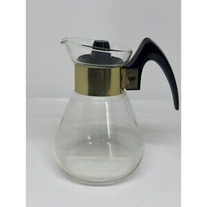VTG Corning Coffee Decanter Heat Proof Glass Personal Serving Size MCM